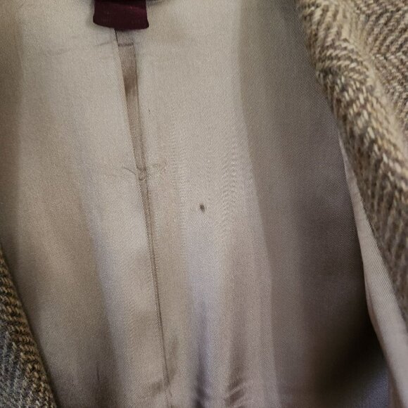 WFF By Farah Brown Wool Herringbone Tweed Sport Coat Blazer Size 44R - Picture 8 of 8